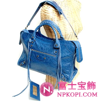 バレンシアガ（BALENCIAGA）ザ・シティ　レディースハンドバッグ　ブルー　115748-D94JT-4175 